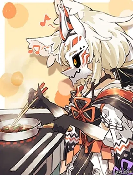 帶着面具的九尾狐娘